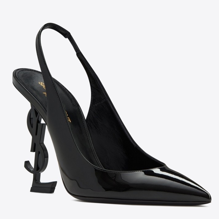 Saint Laurent Opyum Slingback Pumps 110mm With Black-toned Heel