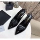 Saint Laurent Opyum Slingback Pumps 110mm With Black-toned Heel