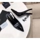 Saint Laurent Opyum Slingback Pumps 110mm With Black-toned Heel