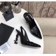 Saint Laurent Opyum Slingback Pumps 110mm With Black-toned Heel