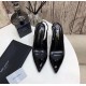 Saint Laurent Opyum Slingback Pumps 110mm With Black-toned Heel