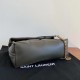 Saint Laurent Loulou Puffer Small Bag In Green Lambskin