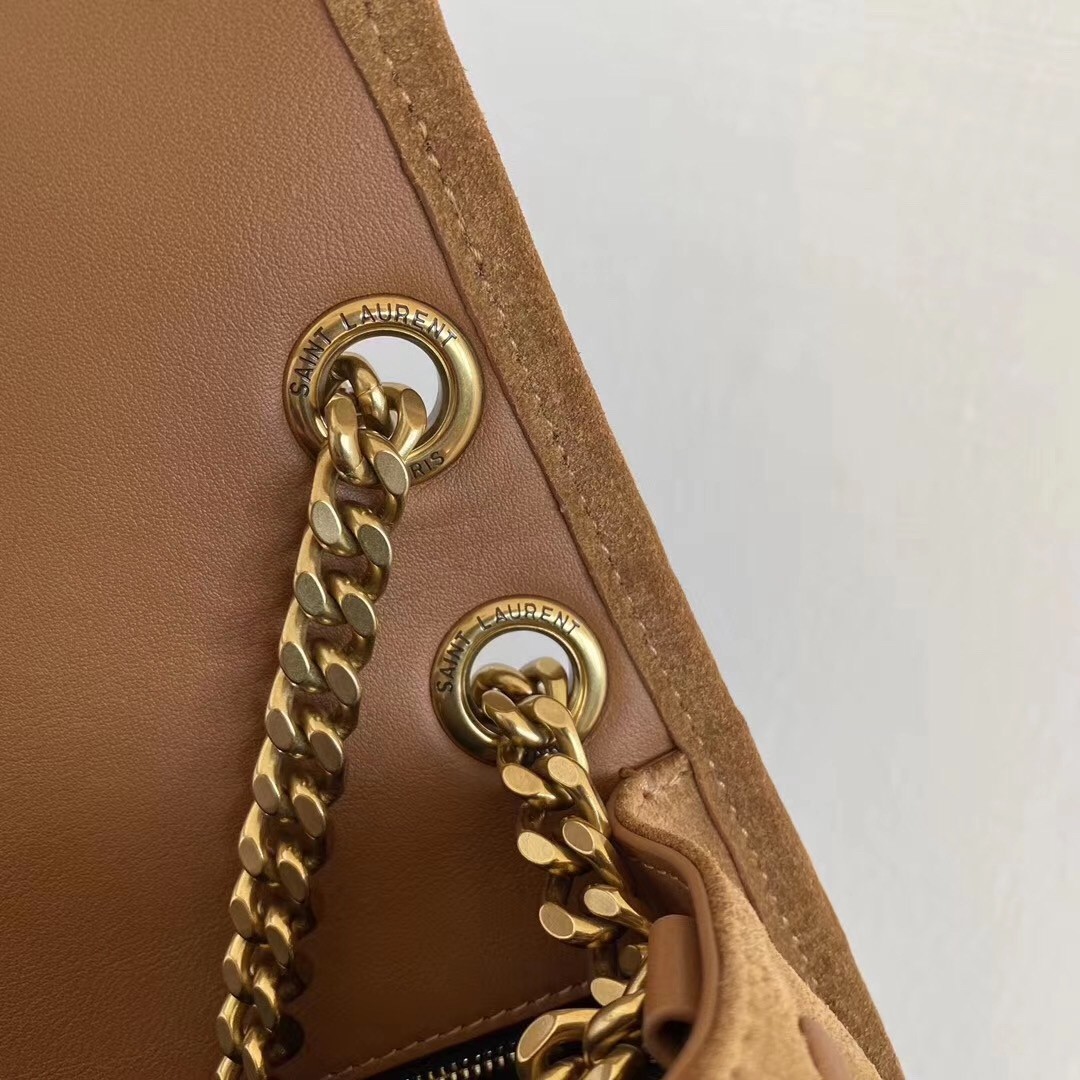 Saint Laurent Medium Niki Bag In Brown Suede