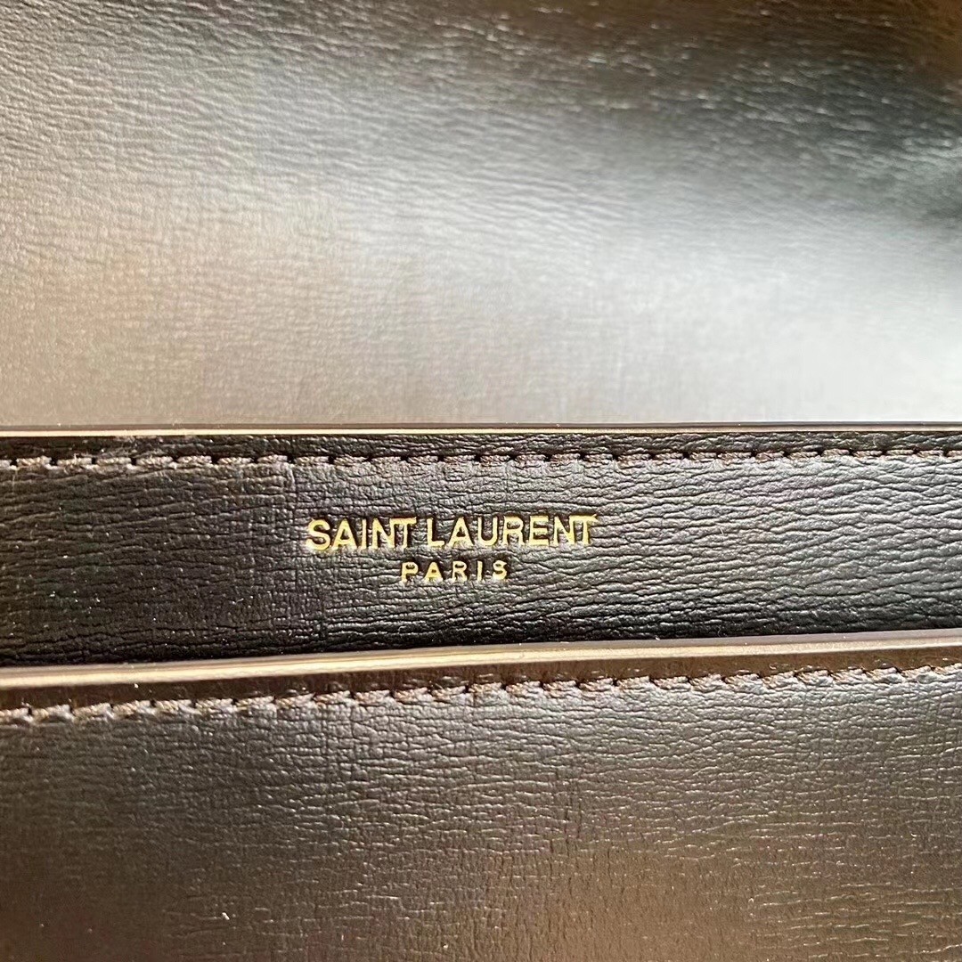 Saint Laurent New Medium Sunset Bag In Black Calfskin