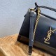 Saint Laurent New Medium Sunset Bag In Black Calfskin