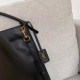 Saint Laurent Tag Hobo Bag In Black Calfskin