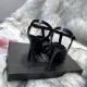 Saint Laurent Tribute High Heel Sandals In Black Patent Leather