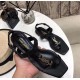 Saint Laurent Cassandra Flat Sandals In Black Calfskin