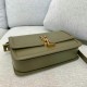 Saint Laurent Solferino Medium Bag In Khaki Calfskin