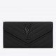 Saint Laurent Large Monogram Flap All Black Wallet