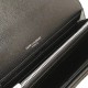 Saint Laurent Large Monogram Flap Wallet In Noir Grained Leather