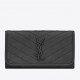 Saint Laurent Niki Large Wallet In Storm Crinkled Vintage Leather