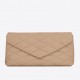 Saint Laurent Sade Puffer Envelope Clutch In Beige Lambskin