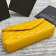 Saint Laurent Sade Puffer Envelope Clutch In Yellow Lambskin