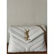 Saint Laurent Loulou Small Bag In White Matelasse Leather