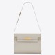 Saint Laurent Manhattan Baguette Bag In White Calfskin