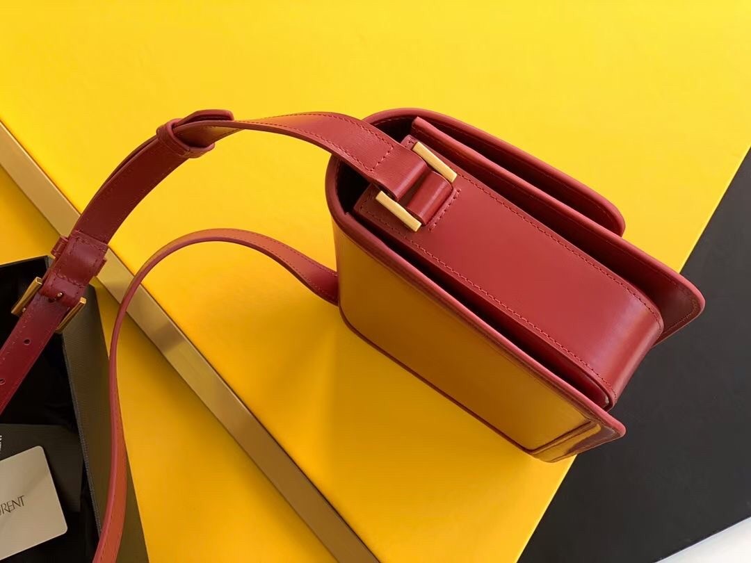 Saint Laurent Solferino Medium Bag In Red Calfskin