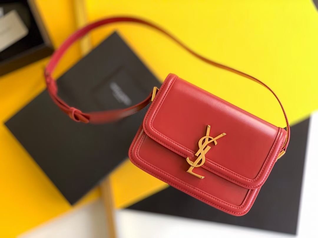 Saint Laurent Solferino Small Bag In Red Calfskin