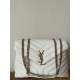 Saint Laurent Loulou Medium Bag In White Matelasse Leather