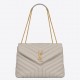 Saint Laurent Loulou Medium Bag In White Matelasse Leather