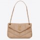 Saint Laurent Loulou Puffer Small Bag In Beige Matelasse Leather