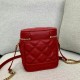 Saint Laurent 80's Vanity Bag In Red Quilted Grained Leather