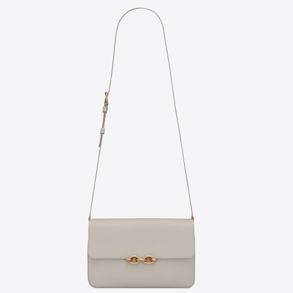 Saint Laurent Le Maillon Bag In White Calfskin