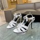 Saint Laurent Tribute Platform Sandals 105mm In White Calfskin