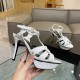 Saint Laurent Tribute Platform Sandals 105mm In White Calfskin