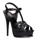 Saint Laurent Tribute Platform Sandals 135mm In Black Calfskin