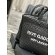 Saint Laurent Rive Gauche Tote Bag in Black Raffia Crochet