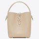 Saint Laurent Le 37 Small Bucket Bag in Beige Leather