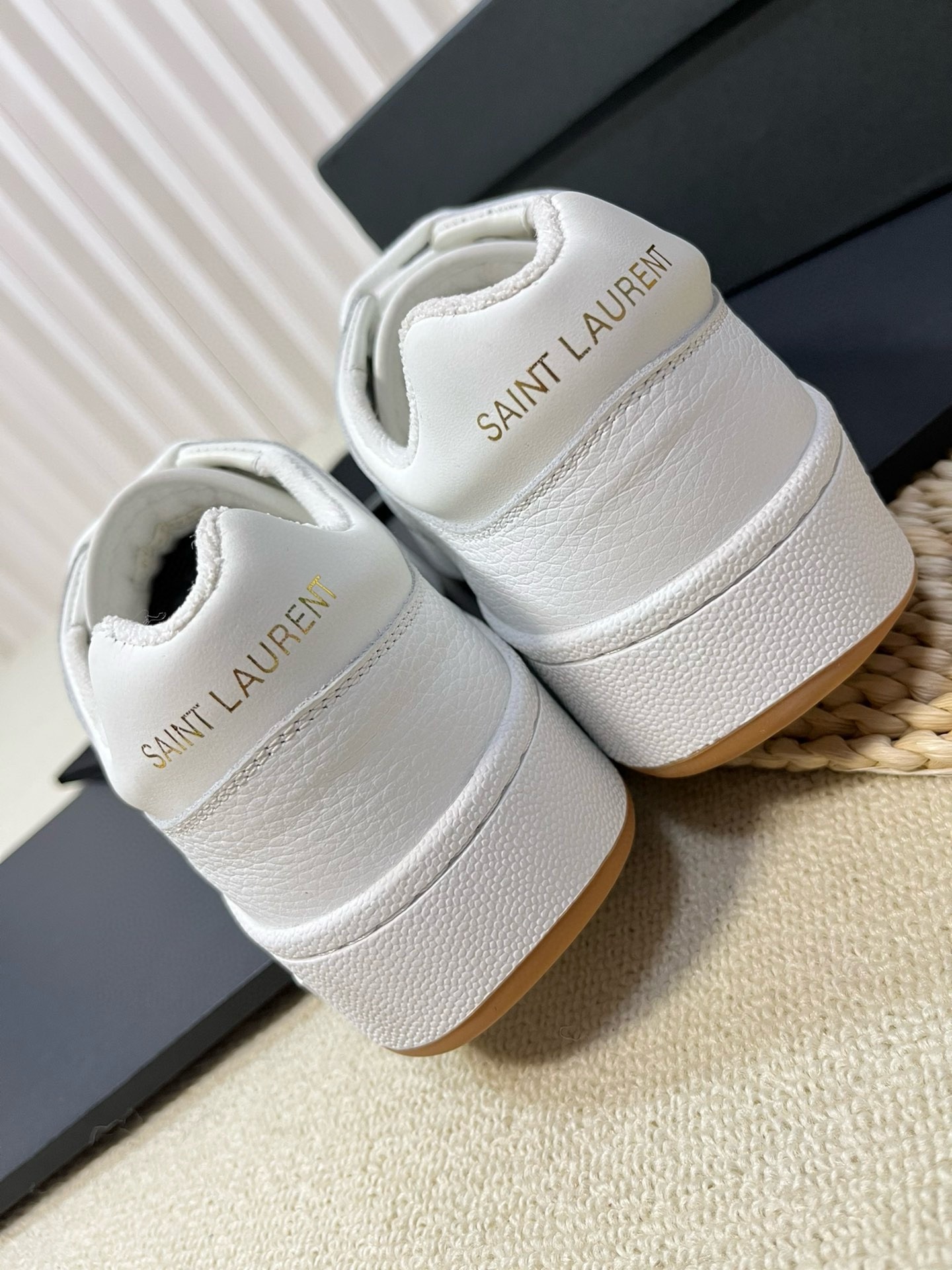 Saint Laurent Women's SL/61 Sneakers in White Perforated Leather