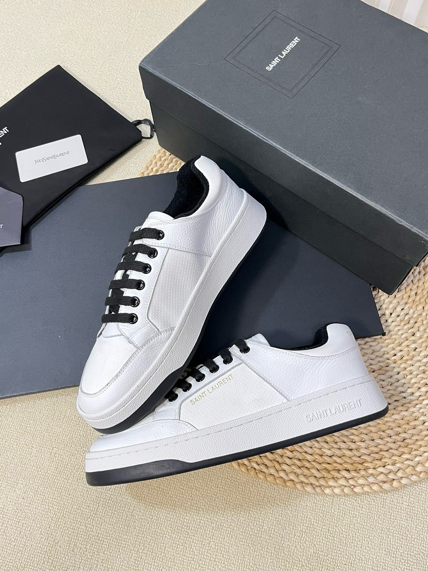 Saint Laurent Women's SL/61 Sneakers in White Leather