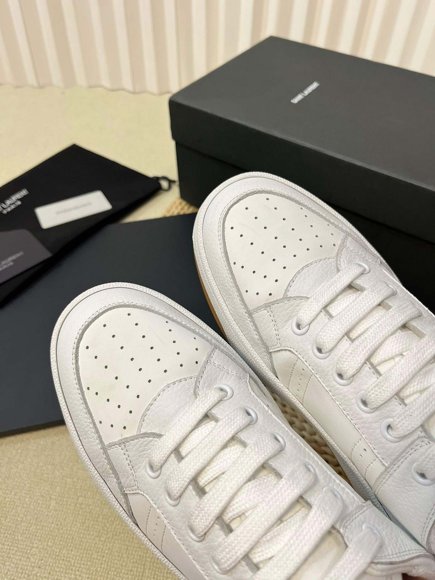 Saint Laurent Women's SL/61 Sneakers in White Calfskin