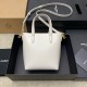 Saint Laurent Mini Toy Shopping Bag in White Calfskin