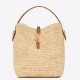 Saint Laurent Le 37 Bucket Bag in Natural Woven Raffia