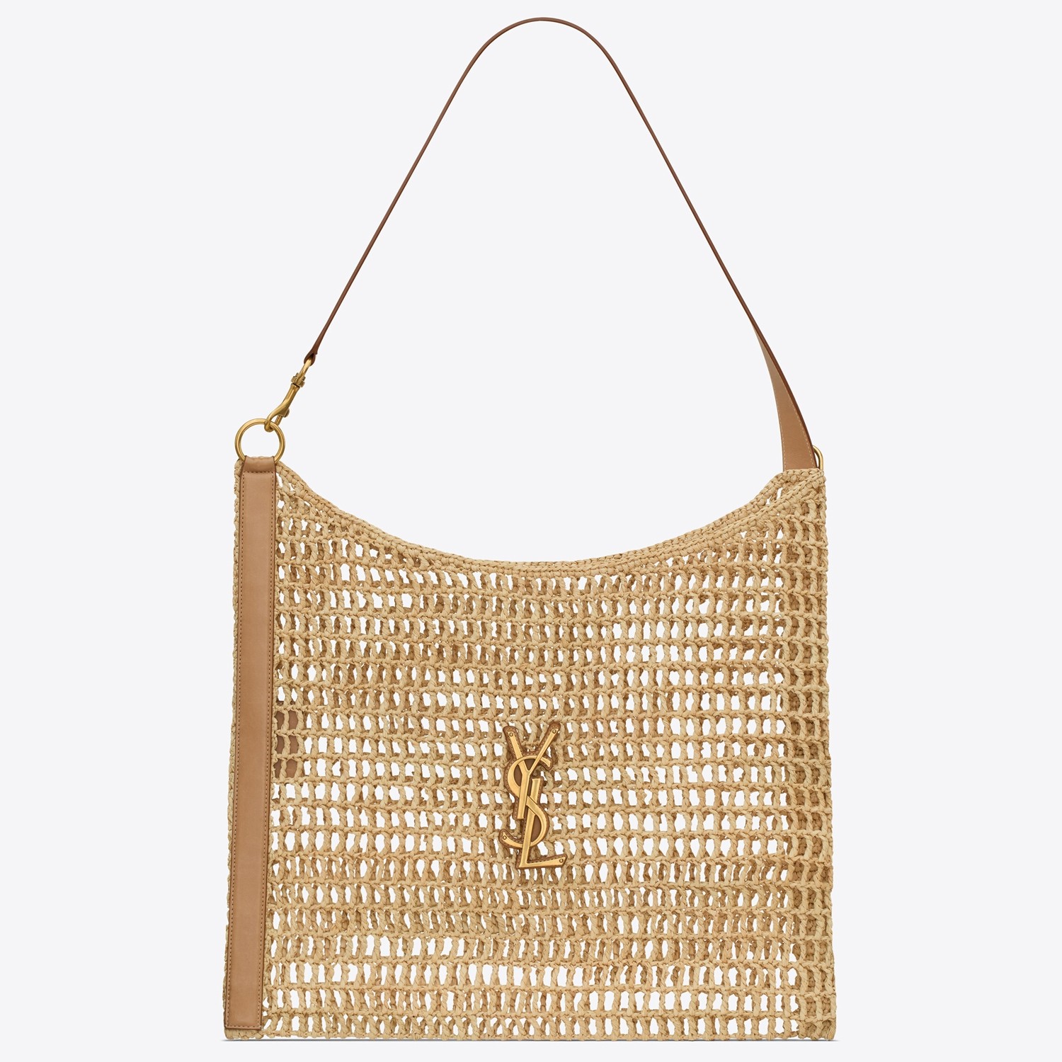 Saint Laurent Oxalis Shoulder Bag in Naturel Raffia