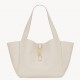 Saint Laurent LE 5 A 7 Bea Tote Bag in White Grained Leather