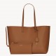 Saint Laurent Shopping Tote Bag in Brown Leather