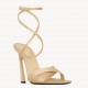 Saint Laurent Corinne Sandals 110mm in Beige Satin