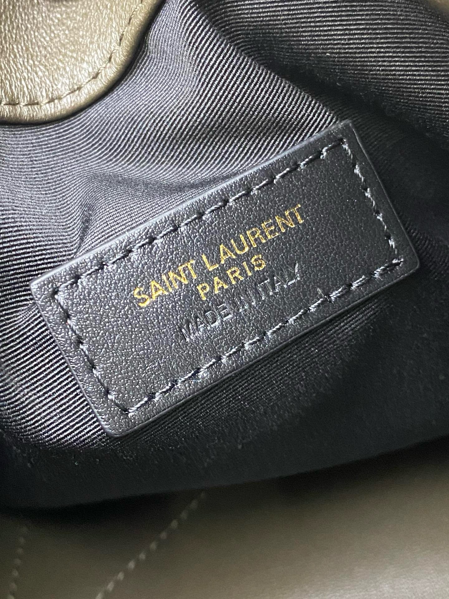 Saint Laurent Jamie 4.3 Pochon Bag in Khaki Green Lambskin