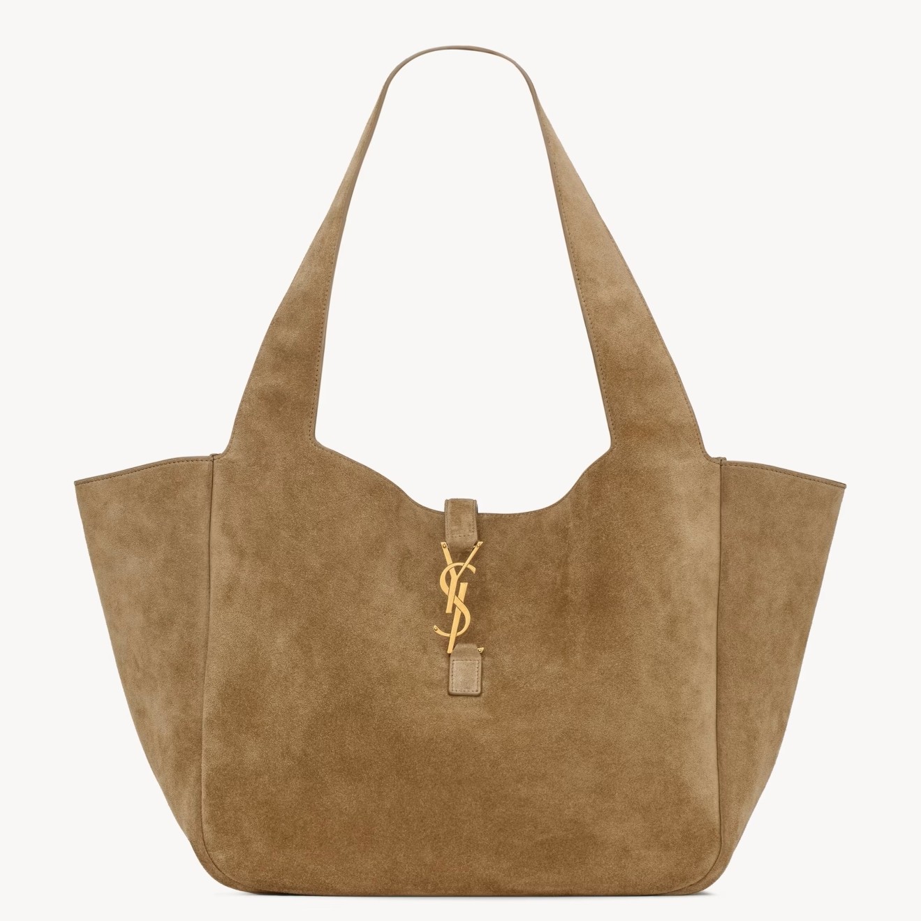 Saint Laurent LE 5 À 7 Bea Bag in Golden Leaf Suede Leather