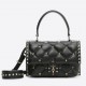 Valentino Garavani Black Quilted Candystud Top Handle Bag