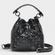 Valentino Small Black Rockstud Spike Bucket Bag