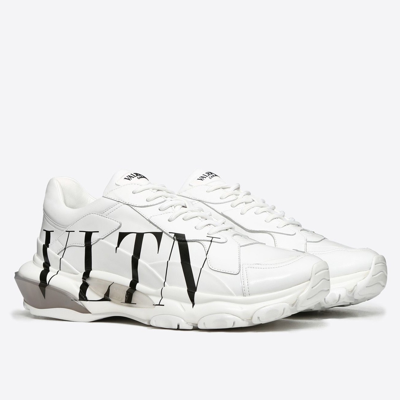 Valentino White Bounce Low-Top VLTN Sneaker