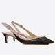 Valentino Black Patent Rockstud Slingback Pump 50mm