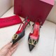 Valentino Vlogo Slingback Pumps 40mm In Black Leather