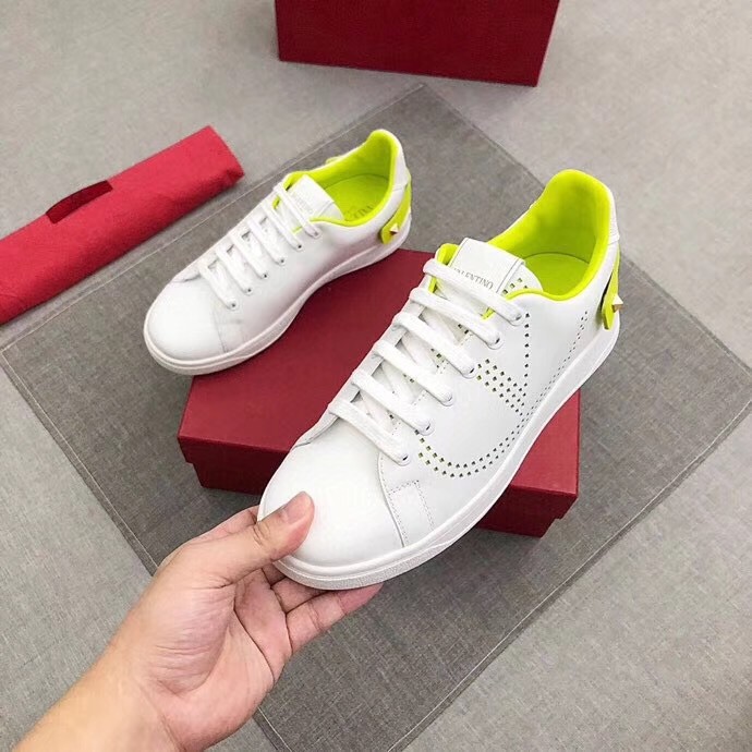 Valentino Women's Backnet Sneakers With Lime Heel