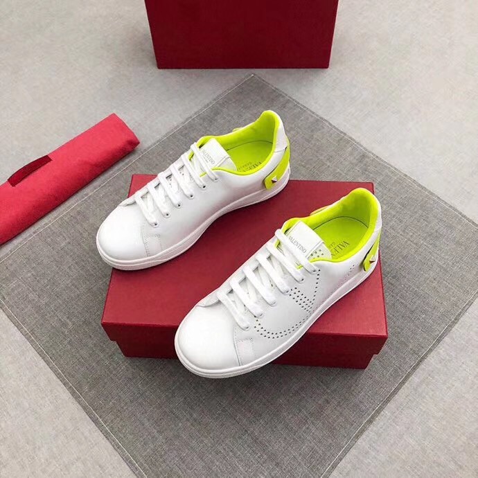 Valentino Women's Backnet Sneakers With Lime Heel